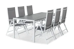 Comfort Garden Tunis Spisegruppe 205x90 + 6 Maggie Posisjonsstol
