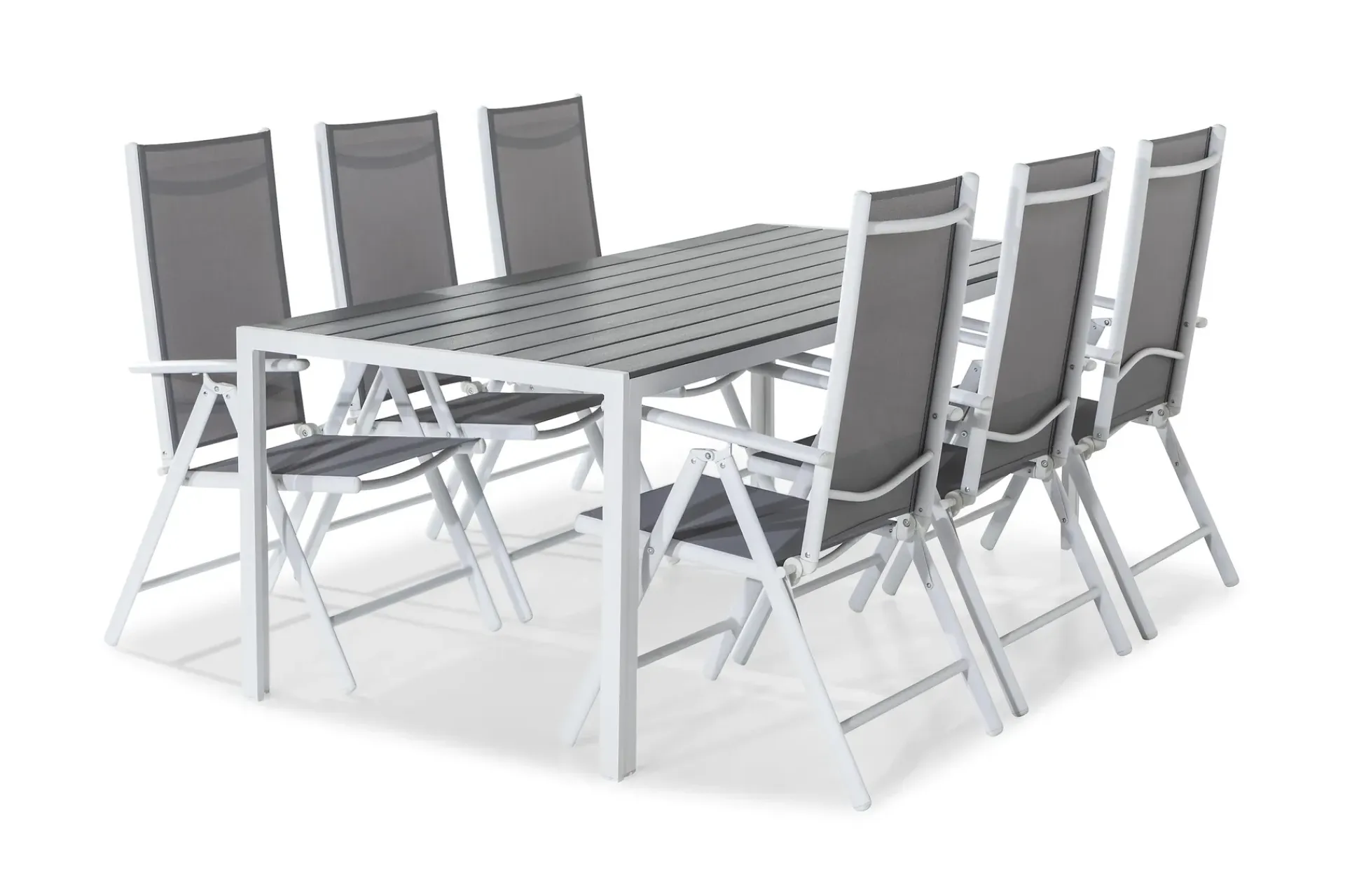 Comfort Garden Tunis Spisegruppe 205x90 + 6 Maggie Posisjonsstol