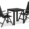 Comfort Garden Spisegrupper Hage-Tunis utendørs cafésett 70x70 cm med 2 Monaco Light regulerbare stoler