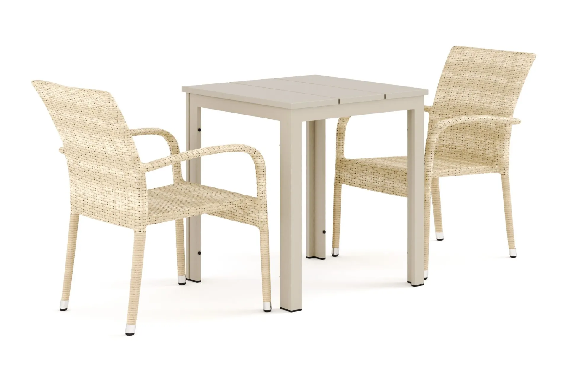 Comfort Garden Spisegrupper Hage-Tunis utendørs caféssett 70x70 cm med 2 Thor Light uterlenestoler