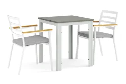 Comfort Garden Spisegrupper Hage-Tunis utendørs kafésett 70x70 cm med 2 Oliver karmstoler