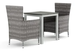 Comfort Garden Tunis utendørs kafésett 70x70 cm med 2 Thor utendørs lenestoler