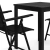 Comfort Garden Balkongmøbler|Balkongsofaer-Tunis utendørs kafésett 70x70 cm med 2 Sanna posisjonsstoler