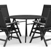 Comfort Garden Spisegrupper Hage-Tunis utendørs rund spisegruppe 120 cm med 4 Monaco Light posisjonsstoler