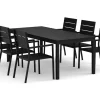 Comfort Garden Spisegrupper Hage-Tunis utendørs spisegruppe, uttrekkbar 205/305x90 cm med 6 Tunis stablestoler