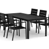 Comfort Garden Tunis utendørs spisegruppe 205x90 cm med 6 Tunis stablebare stoler