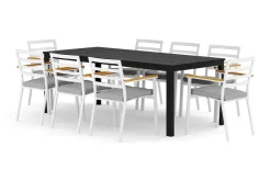 Comfort Garden Spisegrupper Hage-Tunis utendørs spisegruppe 205x90 cm med 8 Oliver armstoler med pute