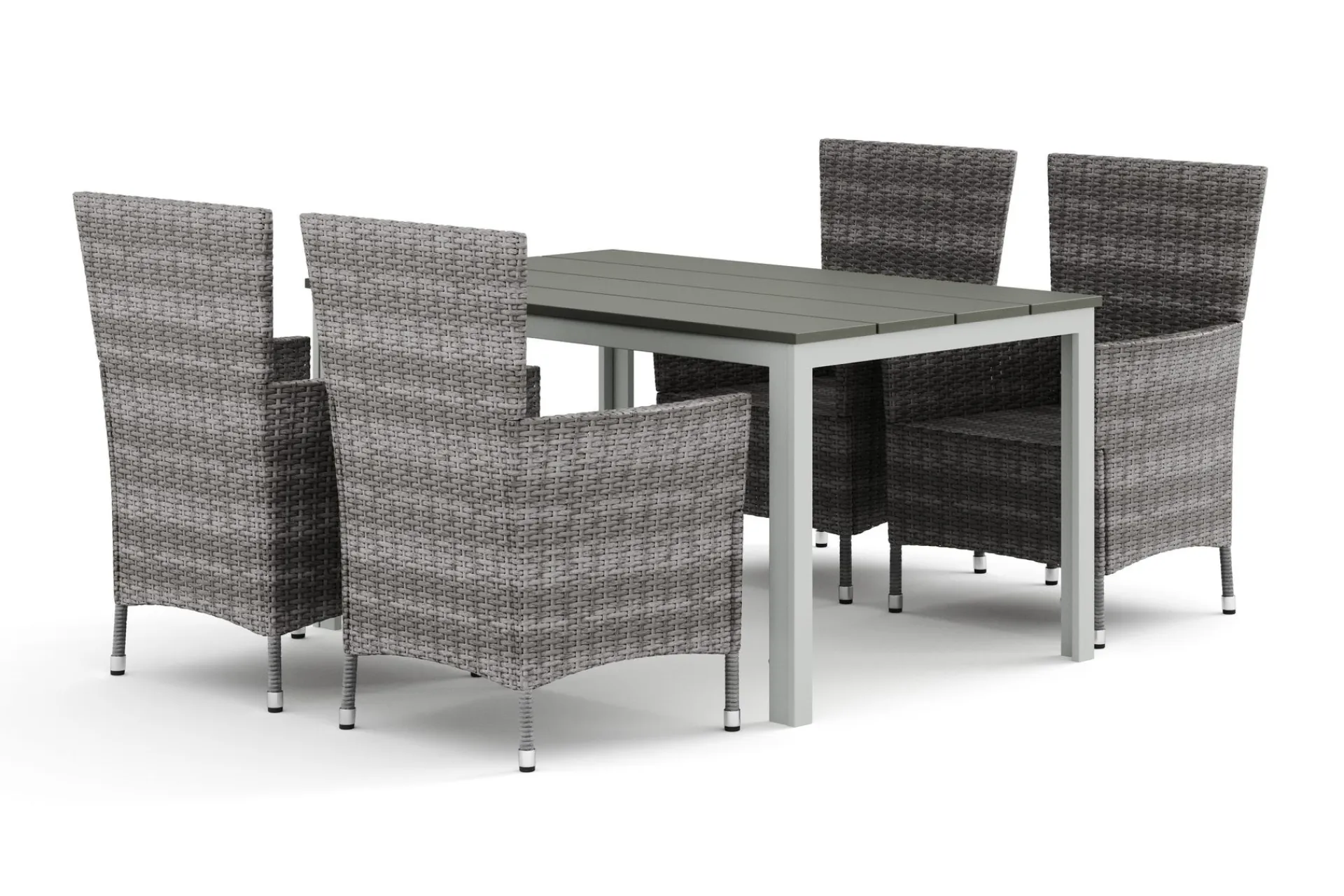 Comfort Garden Tunis utendørs spisegruppe 140x90 cm med 4 Thor hagelenestoler