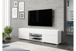 Tv-Benk & Mediabenk-Tv-benk 180x45 cm Hvit Høyblank