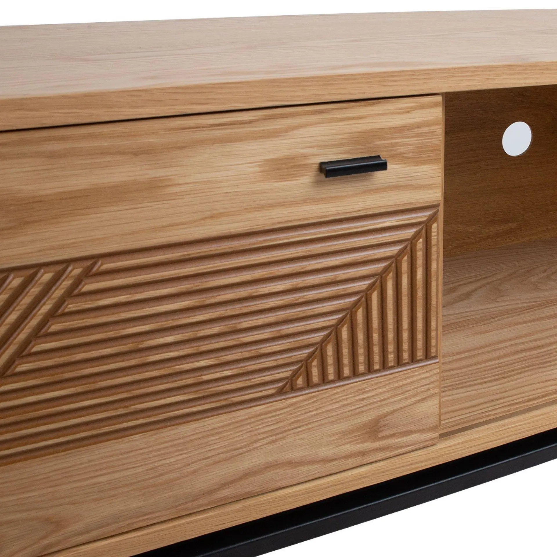 Tv-Benk & Mediabenk-TV-bord HOME4YOU Cindy 180x40x55 cm MDF eik lys eik