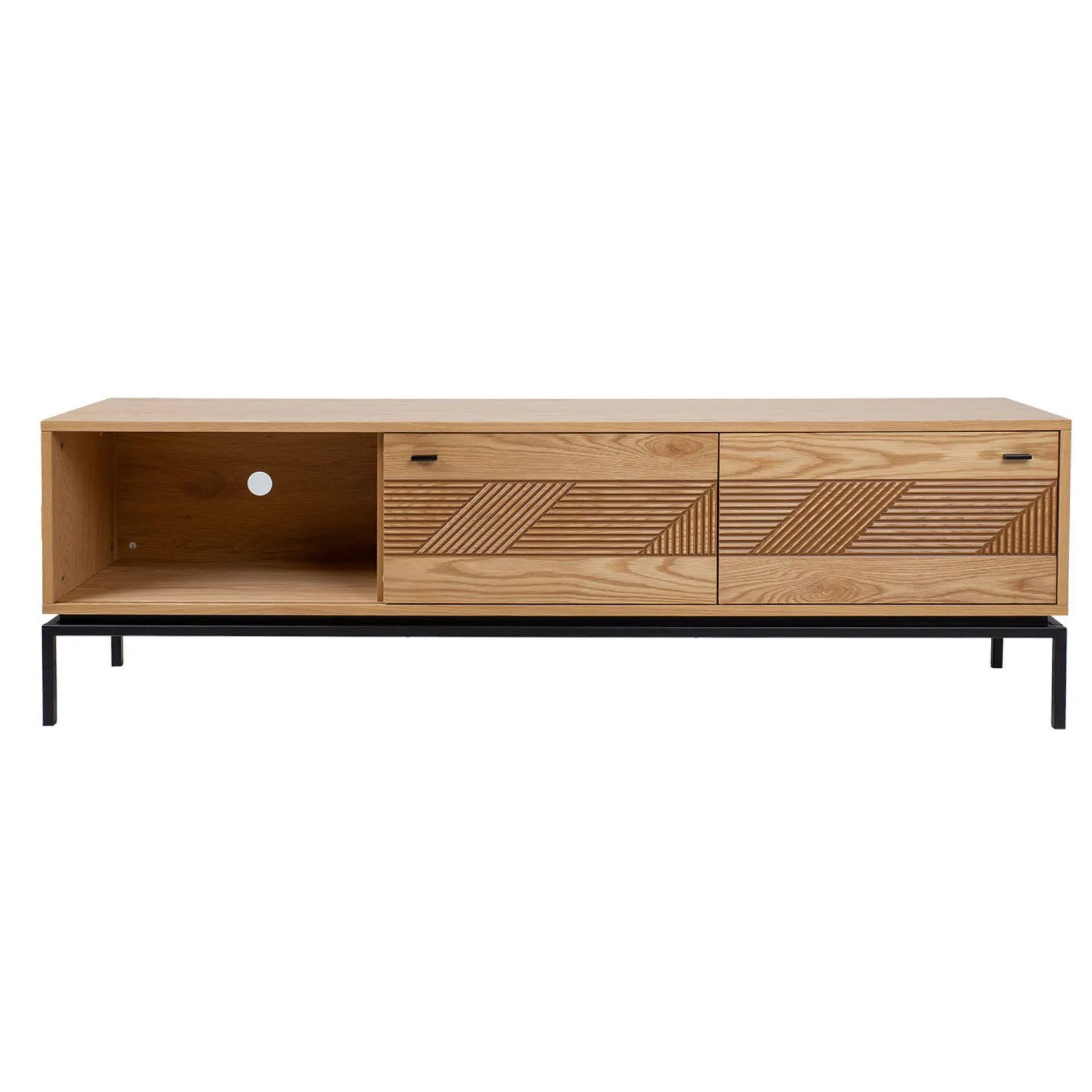 Tv-Benk & Mediabenk-TV-bord HOME4YOU Cindy 180x40x55 cm MDF eik lys eik