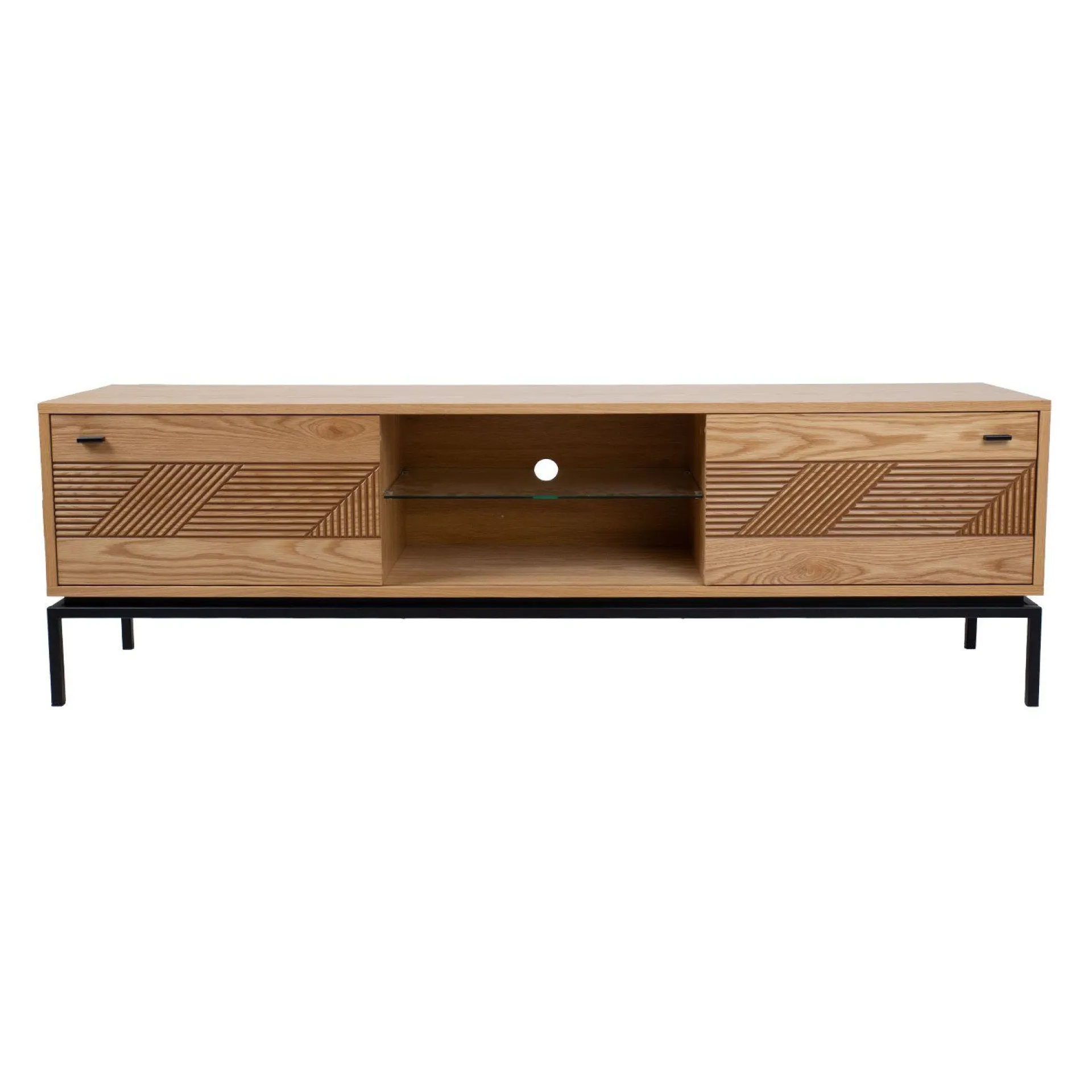 Tv-Benk & Mediabenk-TV-bord HOME4YOU Cindy 180x40x55 cm MDF eik lys eik