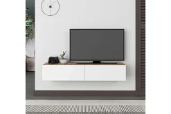 Tv-Benk & Mediabenk-TV-bord Rasab Sudamaleik / Hvit Flerfarget