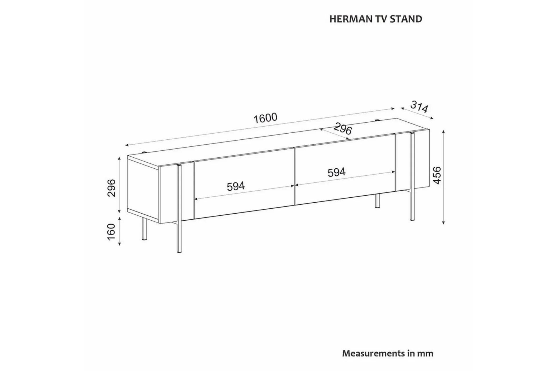 Tv-Benk & Mediabenk-TV-bord Stira Valnøtt Natural