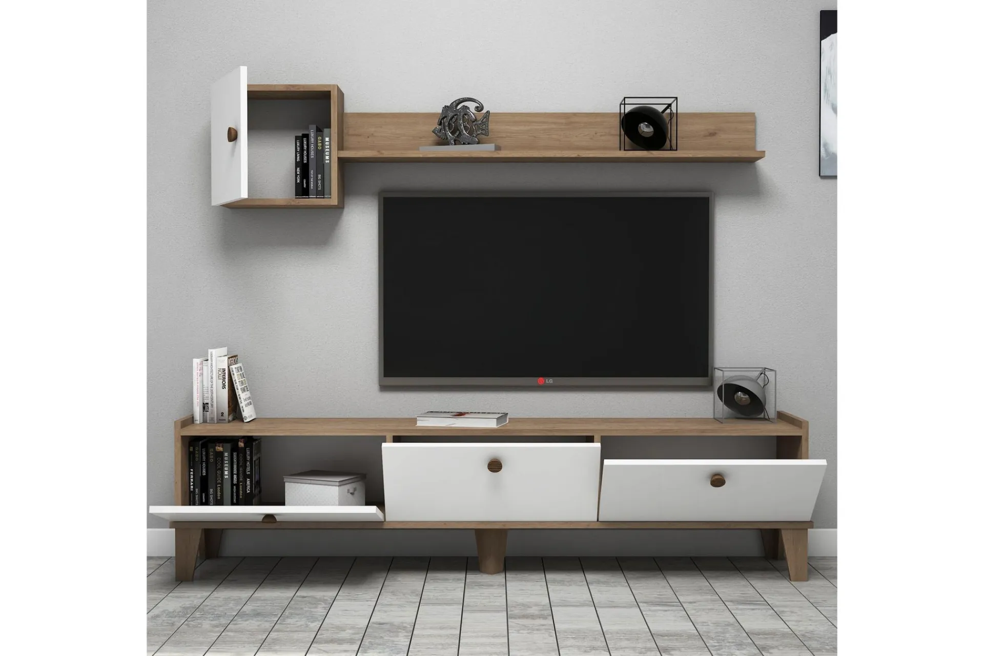 TV Unit Eik|Hvit
