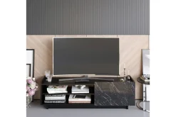 Tv-Benk & Mediabenk-Ulica TV-benk 140 cm Dør + 3 hyller Svart
