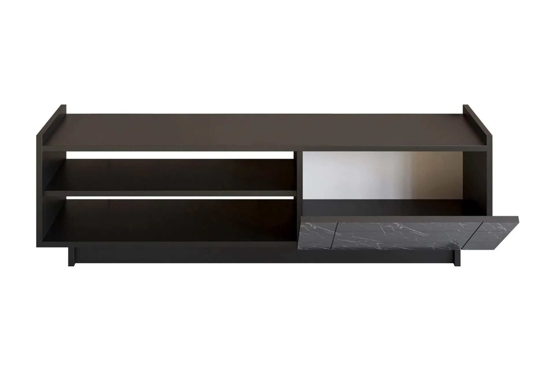 Tv-Benk & Mediabenk-Ulica TV-benk 140 cm Dør + 3 hyller Svart