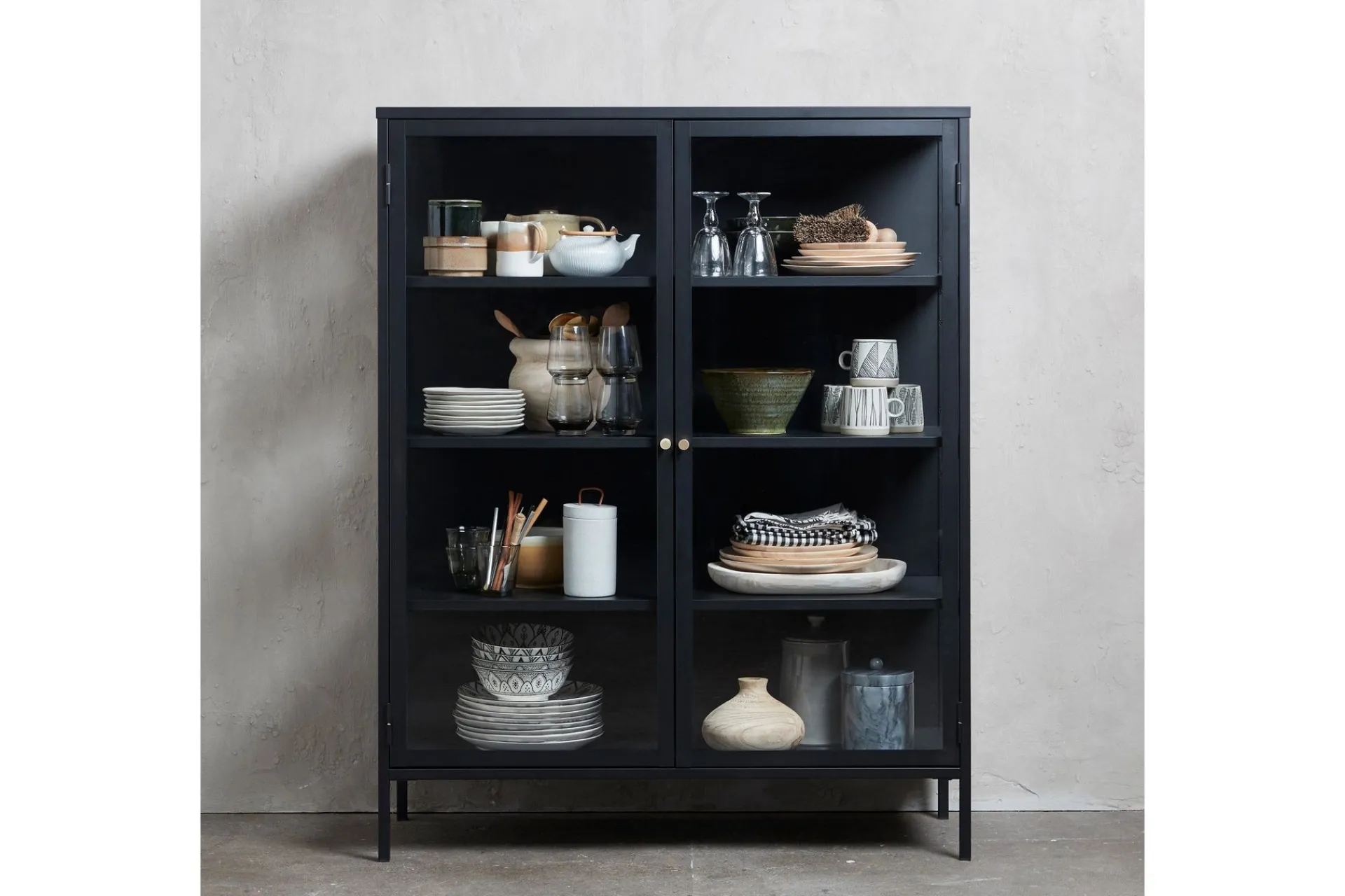 Oppbevaringsskap|Skap-Umbri Highboard 110x140 cm Svart