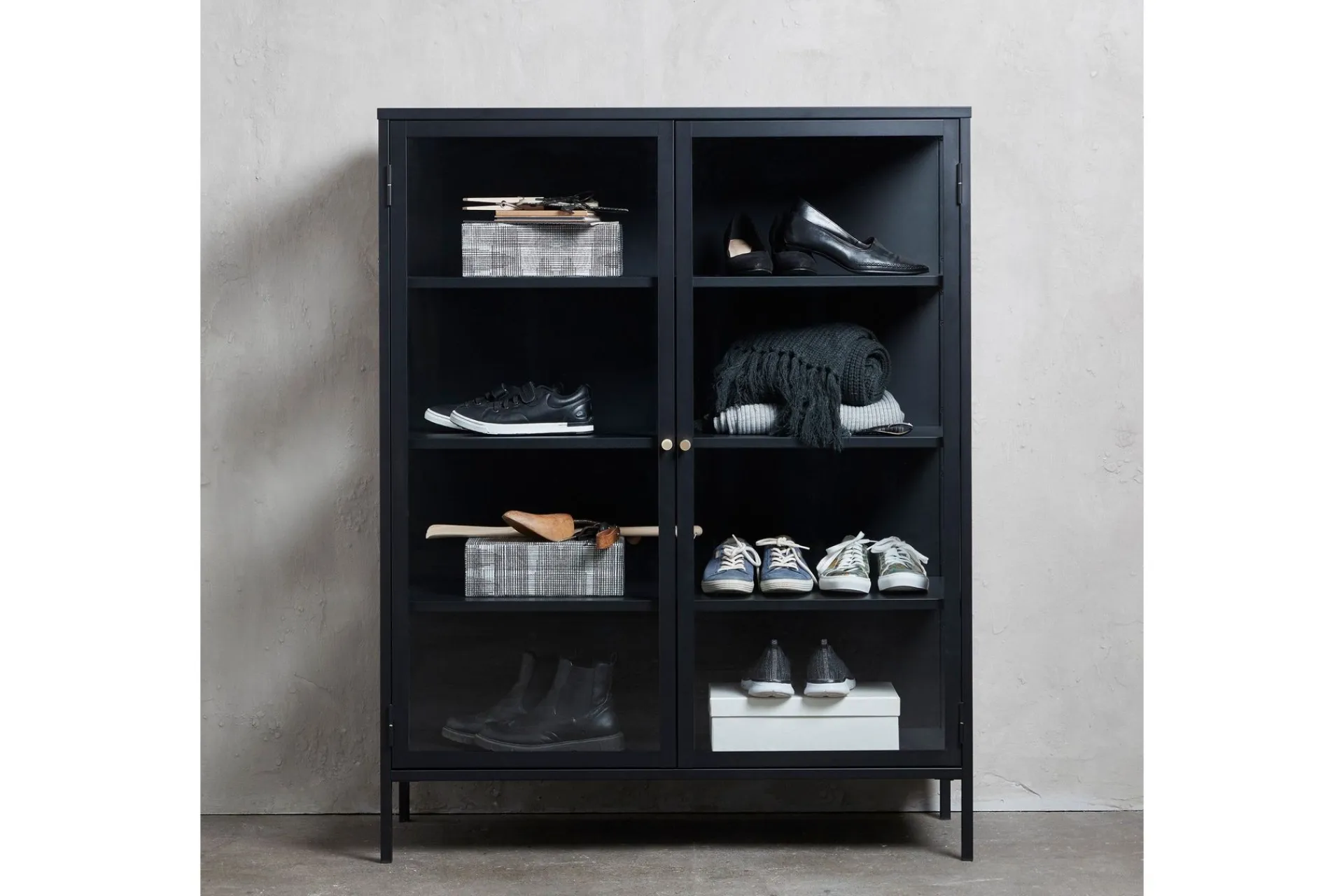 Oppbevaringsskap|Skap-Umbri Highboard 110x140 cm Svart