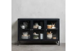 Sideboard & Skjenker-Umbri Sideboard 3 delar 132 cm Svart