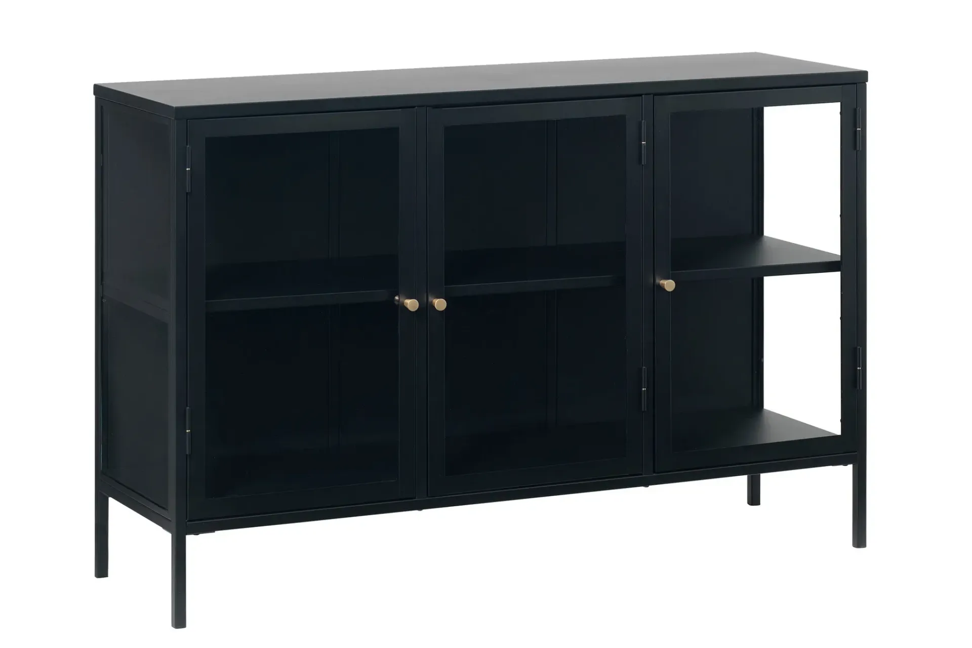 Sideboard & Skjenker-Umbri Sideboard 3 delar 132 cm Svart