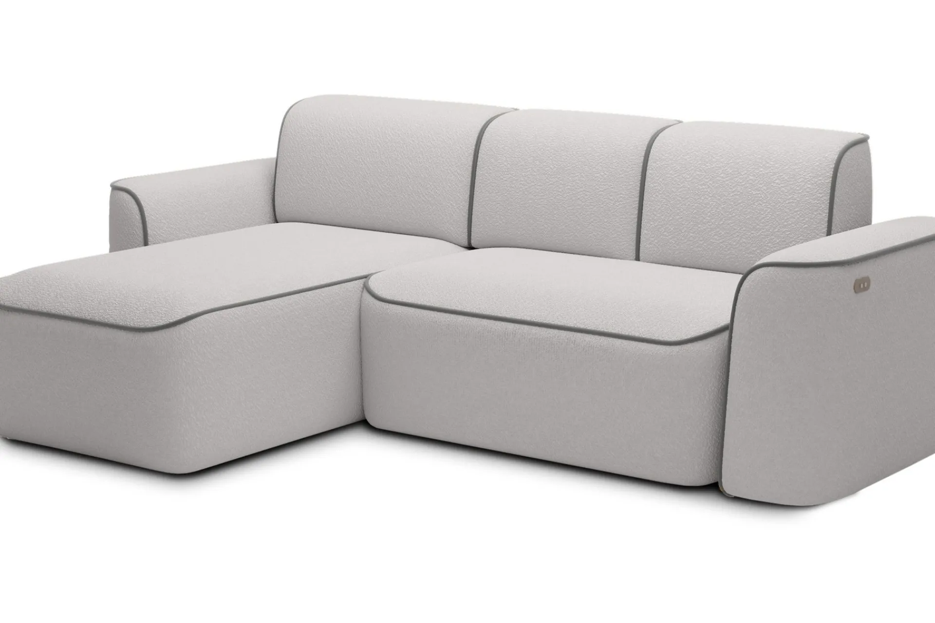 Sofa Med Sjeselong-Ume 4-seter Sofa med Sjeselong Grey