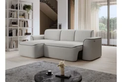 Sofa Med Sjeselong-Ume 4-seter Sofa med Sjeselong Grey