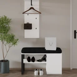 Benk-Uniqo Hallstativsett 35x90x35 cm Hvit