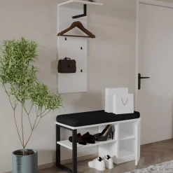 Benk-Uniqo Hallstativsett 35x90x35 cm Hvit