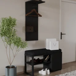 Entrebenk|Benk-Uniqo Hallstativsett 35x90x35 cm Svart