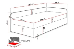 Unona Sengeramme 90x200 cm