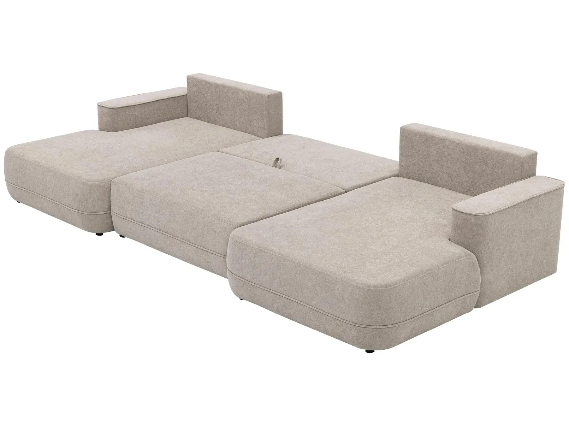 Sovesofaer-Uppland Sovesofa med dobbel sjeselong 5-seter Beige