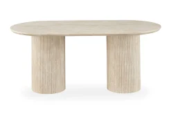 Andrarum Uppveda Ovalt Spisebord 180x90 cm Travertin Utseende