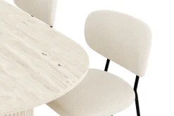 Andrarum Uppveda Spisegruppe 180 cm Oval med 4 Gemmiano Spisestoler