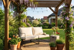 Comfort Garden Loungemøbler Salg-Usteryd 2-seters Loungesofa Svart/Beige