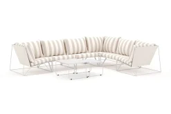 Comfort Garden Benker|Lounge Sofa-Usteryd utendørs L-sofa 6-seters vendbar Beige