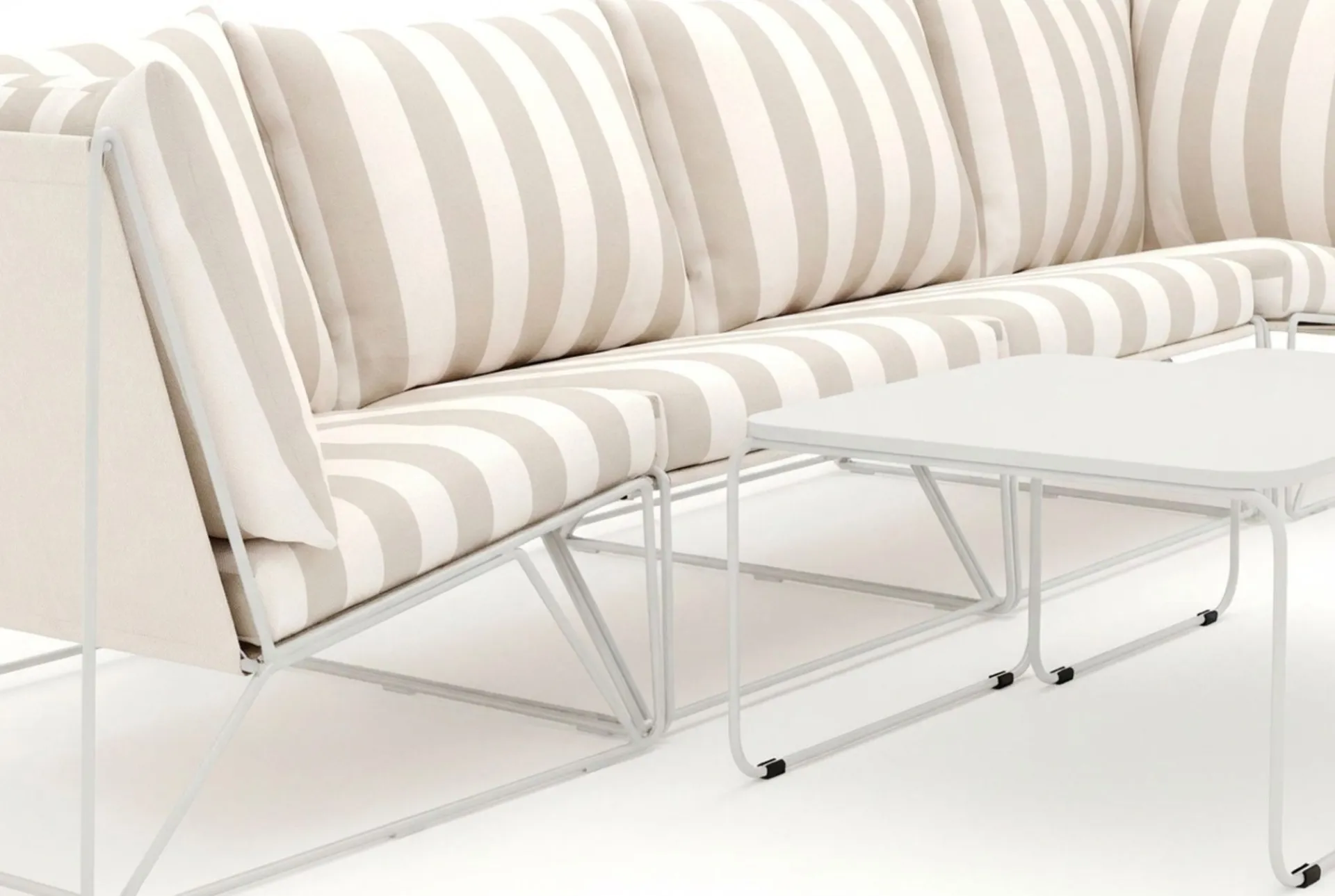 Comfort Garden Hammocker|Hengekøye-Usteryd utendørs rett 4-seters sofa Beige