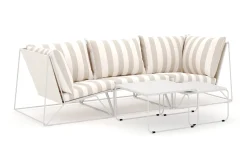 Comfort Garden Veranda & Terrasse|Loungesett-Usteryd utendørs rett 3-seters sofa Beige