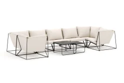 Comfort Garden Usteryd utendørs U-sofa 7-seters med lukket avslutning