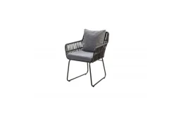 Utendørs møbelgruppe 190 cm Bord & 6 Levanto grå stoler
