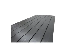 Utendørs møbelgruppe 190 cm Bord & 6 Levanto grå stoler
