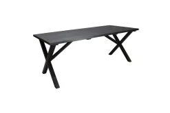 Utendørs møbelgruppe 190 cm Bord & 6 Levanto grå stoler