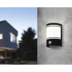 Entré|Fasadebelysning-Utvendig vegglampe Cerno med sensor Svart