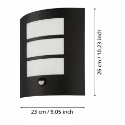Utvendig vegglampe City med sensor