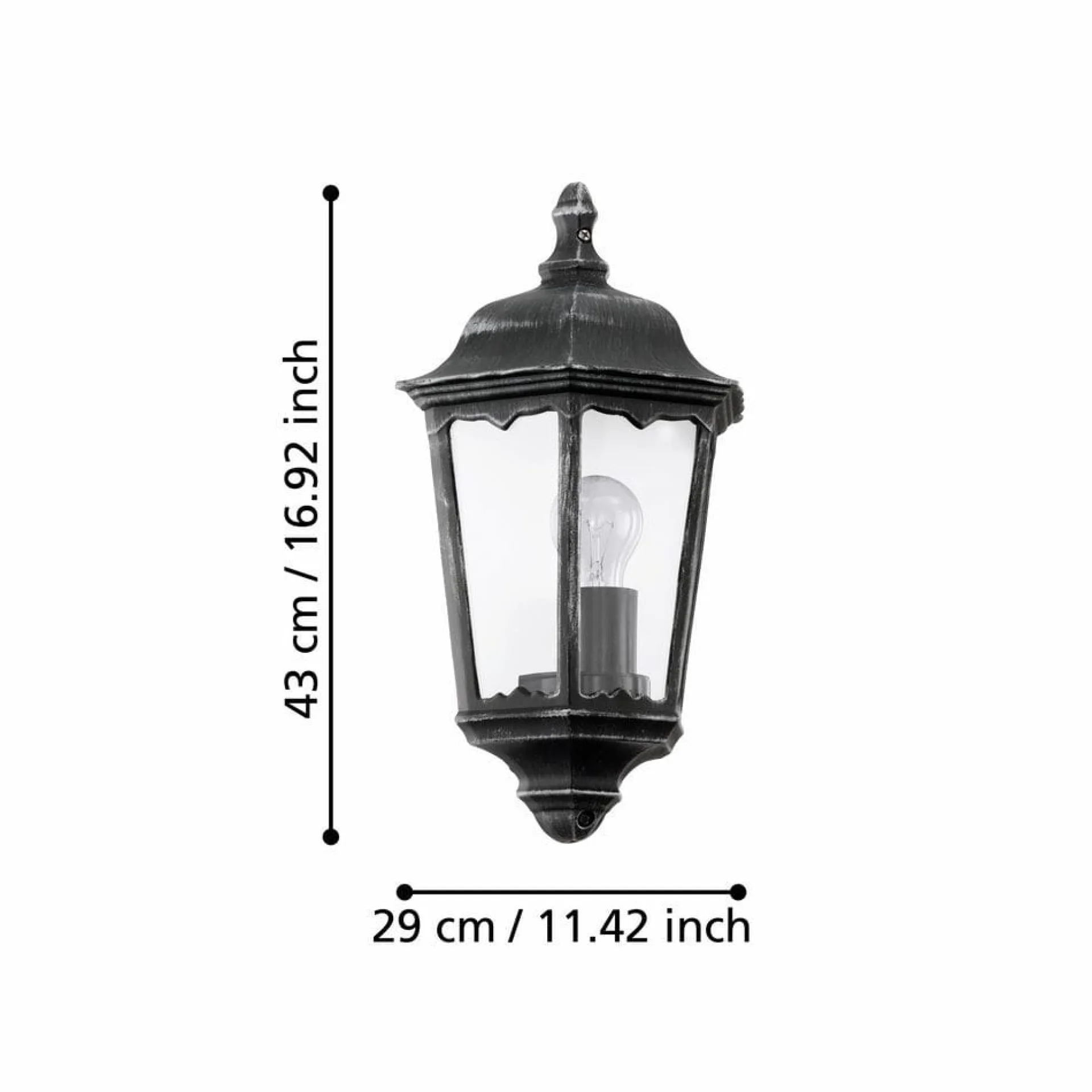 Utvendig vegglampe Navedo Overflatemontert
