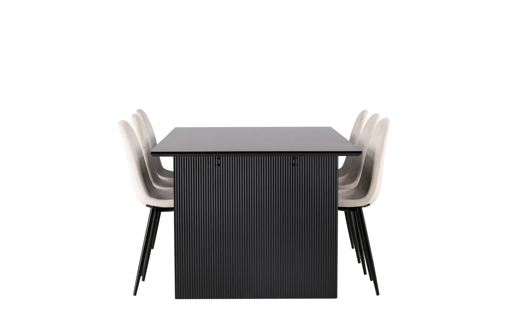 Venture Home Spisegrupper-Vail Matgruppe 200 cm Rektangulær med 6 Polar stoler Beige,Svart