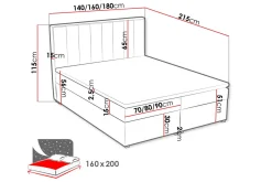Kontinentalsenger|Seng Med Oppbevaring-Valasco Kontinentalseng 160x200 cm Once 35