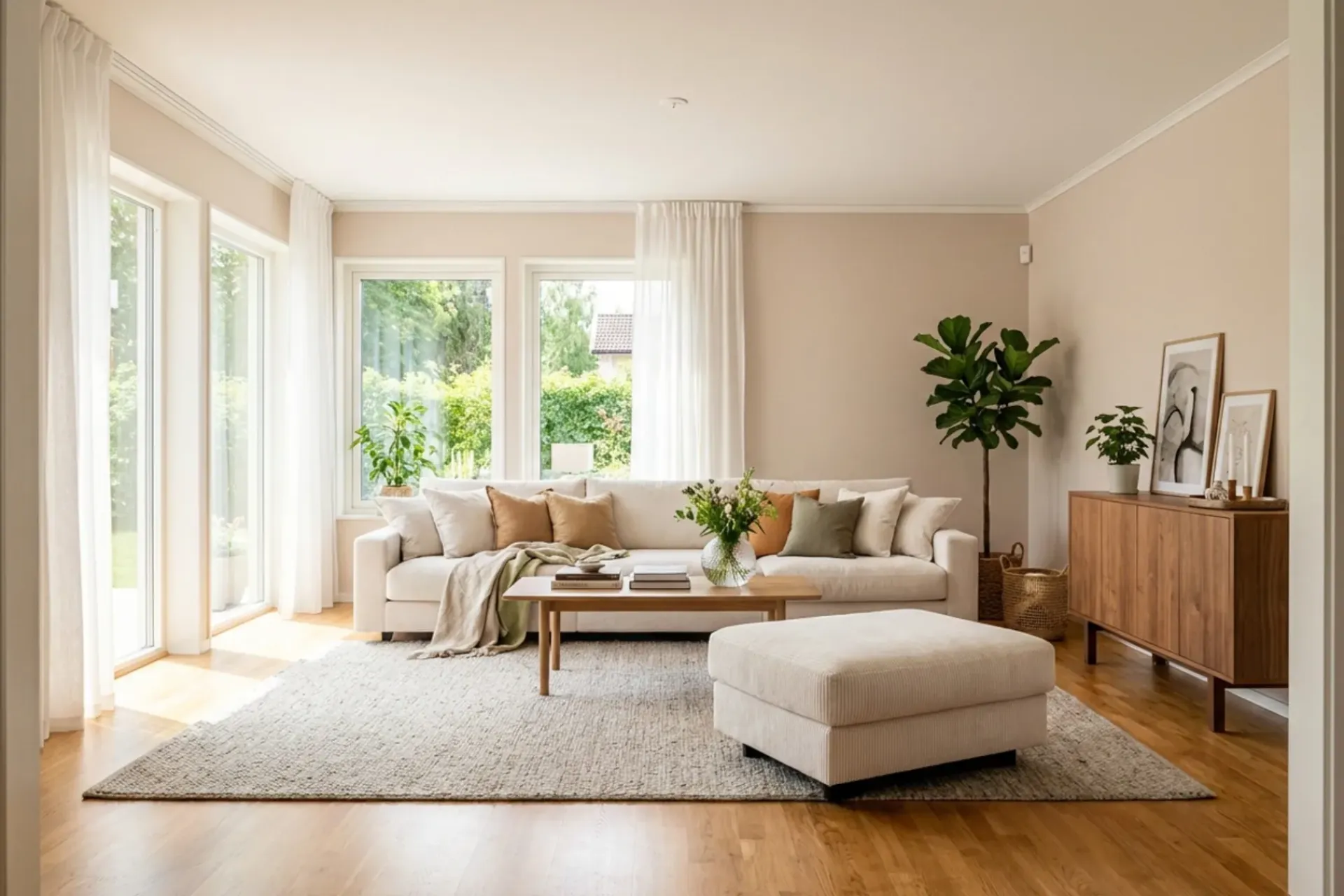 Scandinavian Choice Valencia sofagruppe ekstra dyp 5-seters sofa + fotskammel