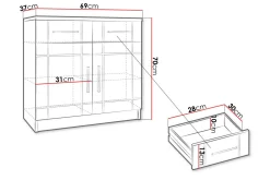 Valga Kommode 37x69 cm