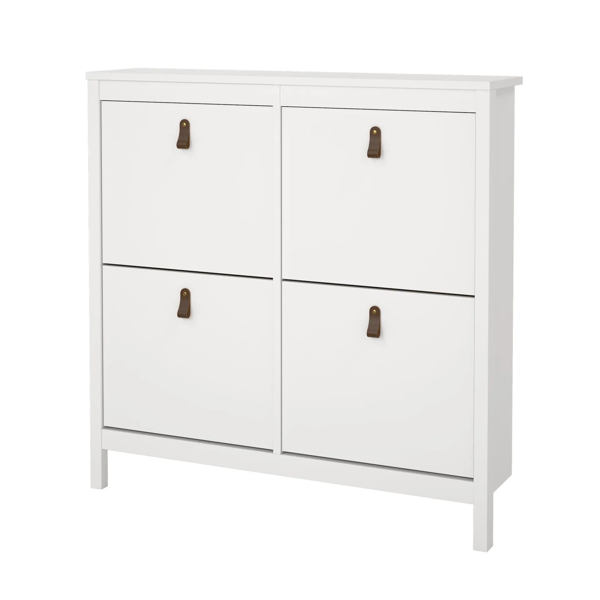 Tvilum Gangoppbevaring-Vallvidera Skoskap med 4 rom 103x25x103 cm Hvit